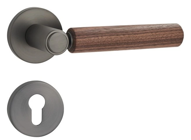 Z02203 Zinc alloy lever lock with woodgrain trim