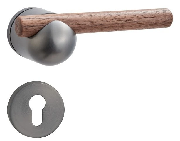 Z02204 Zinc alloy lever lock with woodgrain trim
