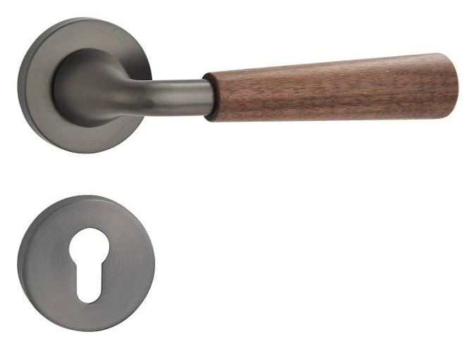 Z02224 Zinc alloy lever lock with woodgrain trim