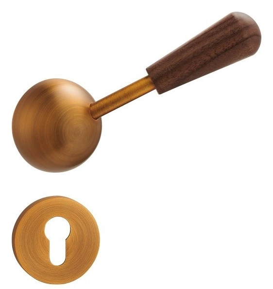 Z02241A Zinc alloy lever lock with woodgrain trim