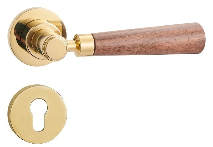 Z02263 Zinc alloy lever lock with woodgrain trim