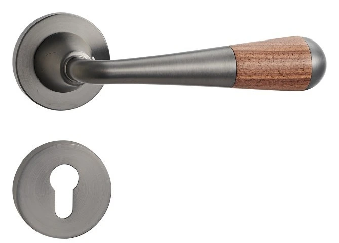 Z02268 Zinc alloy lever lock with woodgrain trim
