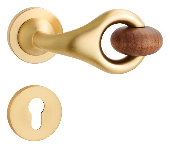 Z02271 Zinc alloy lever lock with woodgrain trim