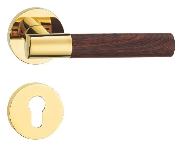 Z0293 Zinc alloy lever lock with woodgrain trim
