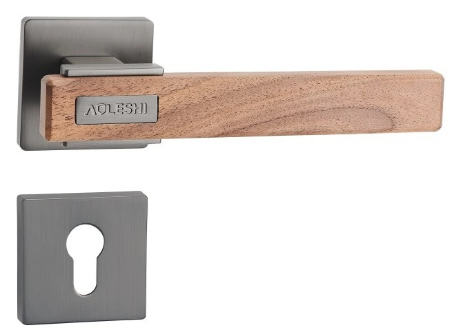 Z03265A Zinc alloy lever lock with woodgrain trim