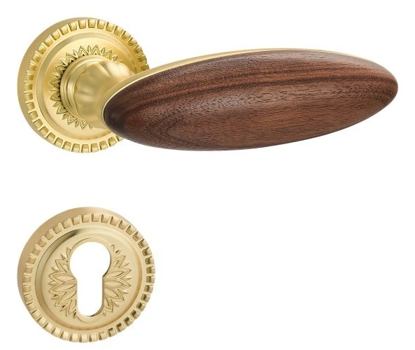 Z10279 Zinc alloy lever lock with woodgrain trim
