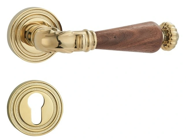 Z12177 Zinc alloy lever lock with woodgrain trim