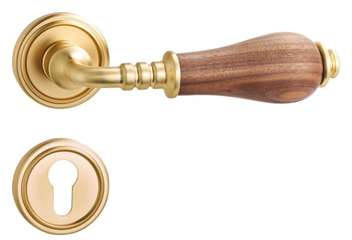 Z23274B Zinc alloy lever lock with woodgrain trim